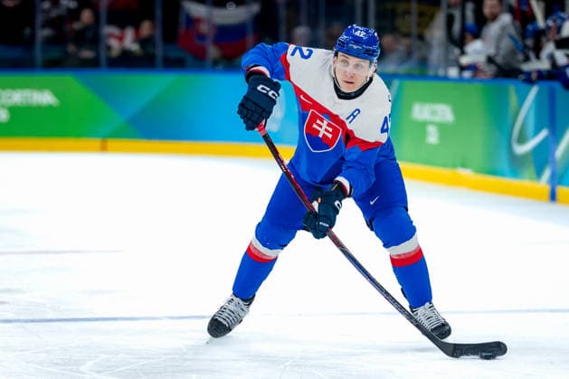 OLYMPICS - Winter Olympic Games, Olympische Spiele, Olympia, OS Milano Cortina 2026 MILAN,ITALY,20.FEB.26 - OLYMPICS, Ice hockey, Eishockey - Winter Olympic Games Milano Cortina 2026, semifinal, USA vs Slovakia, men. Image shows Martin Fehervary (SVK).  GEPAxpictures xMatthiasxTrinkl