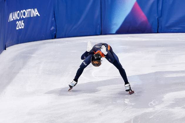 MILAN , 20-02-2026 , Milano Ice Skating Arena , Olympic Winter games, Winterspiele,Spiele, Summer games 2026 - Short Track 20-02 Men 5000m relay Final-A , Picture shows Team Netherlands (gold), Jens van t Wout Olympic Winter Games 2026 - Short Track 20-02  x201767278x Copyright: