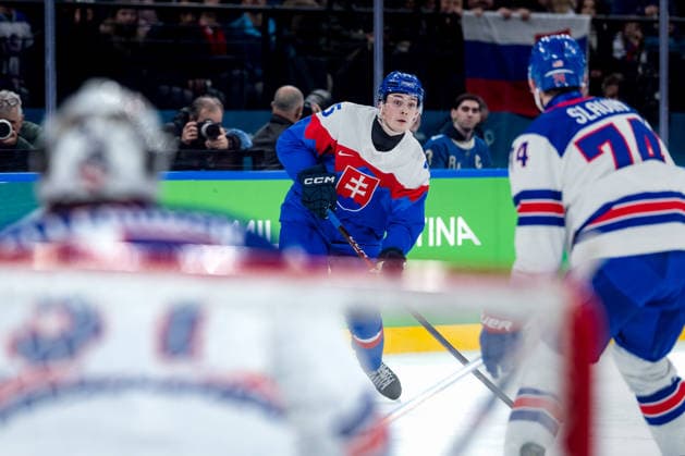 OLYMPICS - Winter Olympic Games, Olympische Spiele, Olympia, OS Milano Cortina 2026 MILAN,ITALY,20.FEB.26 - OLYMPICS, Ice hockey, Eishockey - Winter Olympic Games Milano Cortina 2026, semifinal, USA vs Slovakia, men. Image shows Dalibor Dvorsky (SVK).  GEPAxpictures xMatthiasxTrinkl