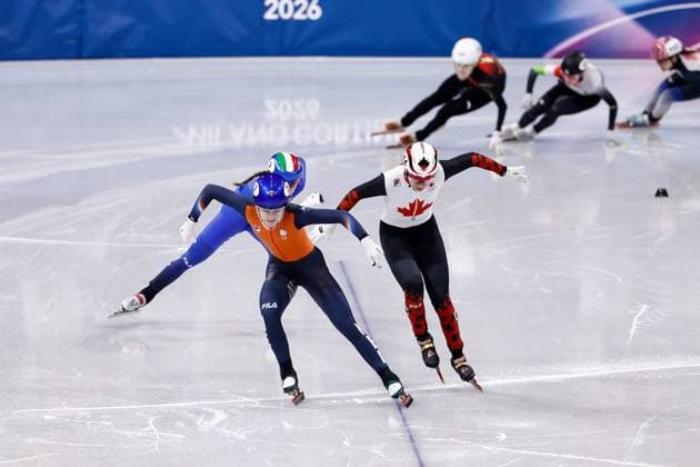 MILAN , 20-02-2026 , Milano Ice Skating Arena , Olympic Winter games, Winterspiele,Spiele, Summer games 2026 - Short Track 20-02 Women 1500m Final-B , Picture shows Xandra Velzeboer Olympic Winter Games 2026 - Short Track 20-02  x201767621x Copyright: