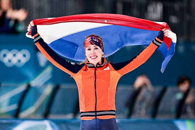 RIJPMA-de JONG Antoinette (NED), during Speed skating, Eisschnelllauf Women s 1500m, at the Olympic Winter games, Winterspiele,Spiele, Summer games Milano Cortina 2026, at Milano Speed Skating Stadium, on February 20, 2026 in Milan, Italy. Noxthirdxpartyxsales  aflo_320651649