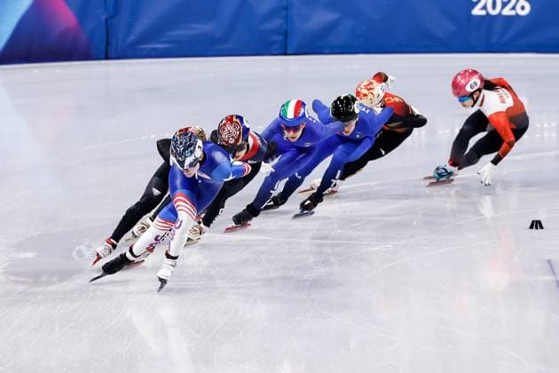 MILAN , 20-02-2026 , Milano Ice Skating Arena , Olympic Winter games, Winterspiele,Spiele, Summer games 2026 - Short Track 20-02 Women 1500m Final-B , Picture shows Corinne Stoddard Olympic Winter Games 2026 - Short Track 20-02  x201767790x Copyright:
