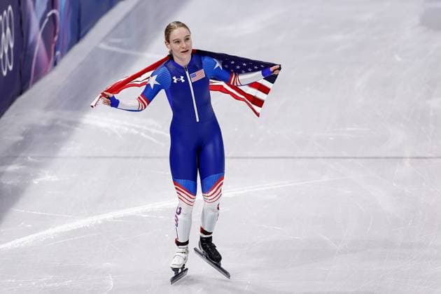 MILAN , 20-02-2026 , Milano Ice Skating Arena , Olympic Winter games, Winterspiele,Spiele, Summer games 2026 - Short Track 20-02 Women 1500m Final-B , Picture shows Corinne Stoddard Olympic Winter Games 2026 - Short Track 20-02  x201768026x Copyright: