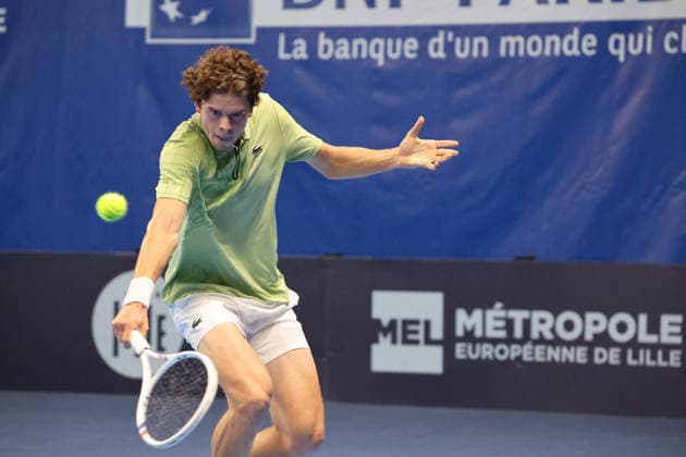 TENNIS : Play In Challenger Lille 2026 - ATP, Tennis Herren 125 Challenger Tour - 20 02 2026 Alexander BLOCKX (Belgique) au Play In Challenger Lille 2026, ATP 125 Challenger Tour, le 20 fÃ vrier 2026 - photo Laurent Sanson PsnewZ  Copyright: xLaurentxSANSONx xPsnewZx