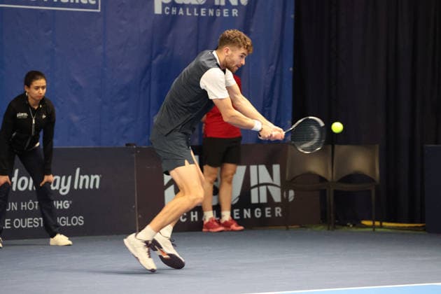 TENNIS : Play In Challenger Lille 2026 - ATP, Tennis Herren 125 Challenger Tour - 20 02 2026 JÃ rÃ me KYM (Suisse) au Play In Challenger Lille 2026, ATP 125 Challenger Tour, le 20 fÃ vrier 2026 - photo Laurent Sanson PsnewZ  Copyright: xLaurentxSANSONx xPsnewZx