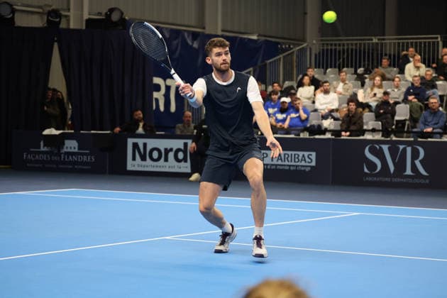 TENNIS : Play In Challenger Lille 2026 - ATP, Tennis Herren 125 Challenger Tour - 20 02 2026 JÃ rÃ me KYM (Suisse) au Play In Challenger Lille 2026, ATP 125 Challenger Tour, le 20 fÃ vrier 2026 - photo Laurent Sanson PsnewZ  Copyright: xLaurentxSANSONx xPsnewZx