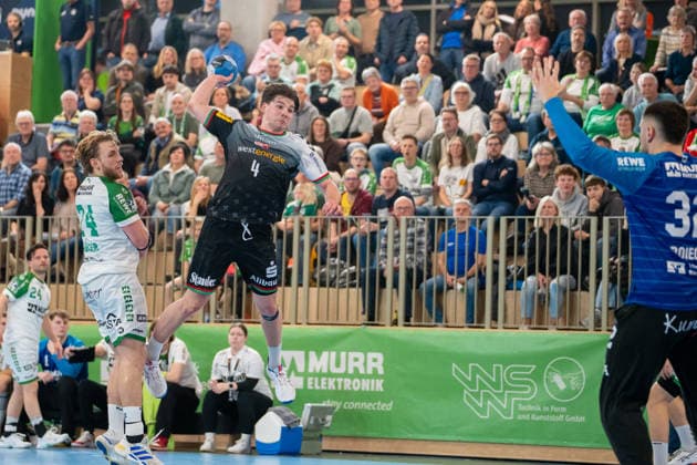 Handball I Herren I Saison 2025-2026 I 2. Bundesliga I 20. Spieltag I HC Oppenweiler Backnang - TUSEM Essen I 20.02.2026 Felix Göttler (4, TUSEM Essen) im Wurf Backnang Murrtal Arena Baden-Württemberg Deutschland Copyright: xLobeca MaxxPetershansx