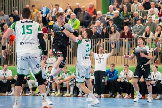 Handball I Herren I Saison 2025-2026 I 2. Bundesliga I 20. Spieltag I HC Oppenweiler Backnang - TUSEM Essen I 20.02.2026 Felix Mart (3, TUSEM Essen) im Wurf Backnang Murrtal Arena Baden-Württemberg Deutschland Copyright: xLobeca MaxxPetershansx