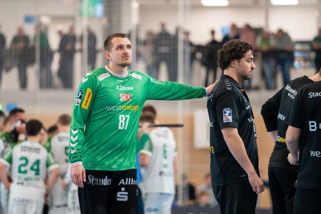 Handball I Herren I Saison 2025-2026 I 2. Bundesliga I 20. Spieltag I HC Oppenweiler Backnang - TUSEM Essen I 20.02.2026 Dominik Plaue (87, TUSEM Essen) Backnang Murrtal Arena Baden-Württemberg Deutschland Copyright: xLobeca MaxxPetershansx