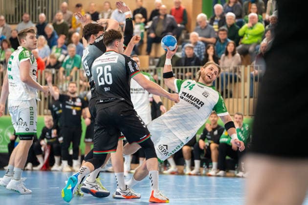 Handball I Herren I Saison 2025-2026 I 2. Bundesliga I 20. Spieltag I HC Oppenweiler Backnang - TUSEM Essen I 20.02.2026 Lukas Süsser (74, HC Oppenweiler Backnang) im Wurf Backnang Murrtal Arena Baden-Württemberg Deutschland Copyright: xLobeca MaxxPetershansx