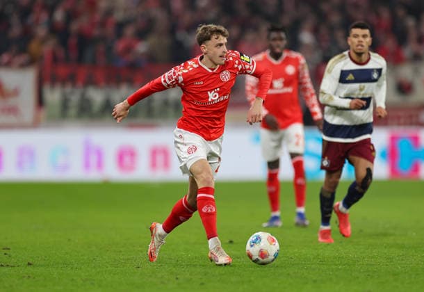 20.02.2026, Fussball Bundesliga, 1. FSV Mainz 05 - Hamburger SV, emonline, emspor, v.l., Nikolas Veratschnig (FSV Mainz 05) DFL DFB REGULATIONS PROHIBIT ANY USE OF PHOTOGRAPHS AS IMAGE SEQUENCES AND OR QUASI-VIDEO. xdcx *** 20 02 2026, Soccer Bundesliga, 1 FSV Mainz 05 Hamburger SV, emonline, emspor, v l , Nikolas Veratschnig FSV Mainz 05 DFL DFB REGULATIONS PROHIBIT ANY USE OF PHOTOGRAPHS AS IMAGE SEQUENCES AND OR QUASI VIDEO xdcx Copyright: HMBxMedia Claus