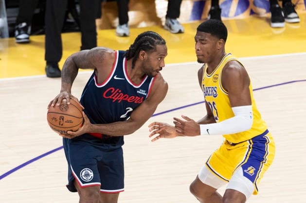 February 20, 2026, Los Angeles, California, USA: Los Angeles Clippers Kawhi Leonard (2) is defended by Los Angeles LakersÃ¢â‚¬â ¢ Rui Hachimura (28) during an NBA, Basketball Herren, USA basketball game at Crypto.com Arena on Friday, Feb. 20, 2026 in Los Angeles. Los Angeles USA - ZUMAc68_ 20260220_zaf_c68_057 Copyright: xRingoxChiux