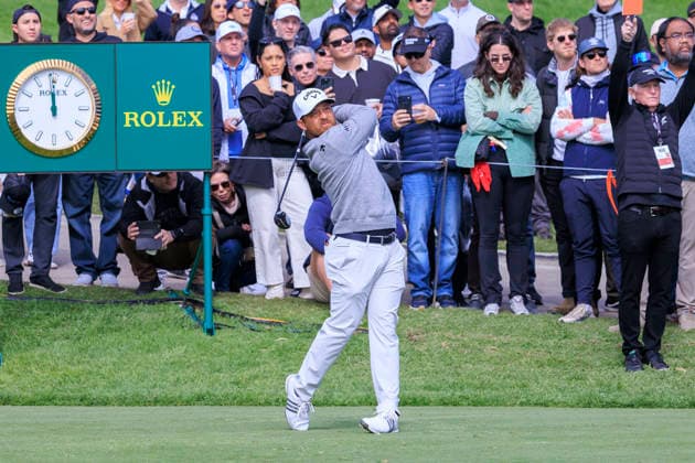 February 20, 2026, Pacific Palisades, California, USA: Xander Schauffele swings at the 10th tee during Round 2 of the 2026 Genesis Invitational Golf Tournament on Friday February 20, 2026 at the Riviera Country Club in Pacific Palisades, California. ARIANA RUIZ PI Pacific Palisades USA - ZUMAp124 20260220_zaa_p124_047 Copyright: xArianaxRuizx