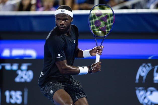 2026 Delray Beach Open - Day 5 - Learner Tien Of USA Defeats Frances Tiafoe Of USA Frances Tiafoe of the USA plays against Learner Tien of the USA during their match on Day 5 of the Delray Beach Open at the Delray Tennis Center in Delray Beach, Florida, on February 20, 2026. Delray Beach FL United States  Copyright: xMauricioxPaizx originalFilename:paiz-2026delr260220_np5la.jpg