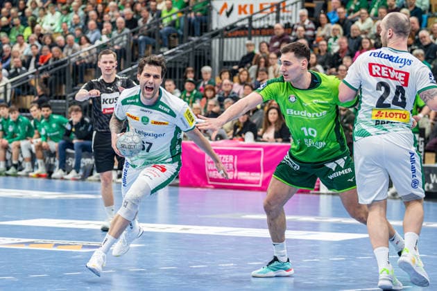 Handball Bundesliga; HSG Wetzlar - SC DHfK Leipzig, 20.02.26 Dean Bombac (SC DHfK Leipzig, 67), Josip Simic (HSG Wetzlar, 10), Moritz Preuss (SC DHfK Leipzig, 24) Handball Bundesliga; HSG Wetzlar - SC DHfK Leipzig: Wetzlar, 20.02.26 Copyright: xBEAUTIFULxSPORTS Roeczeyx