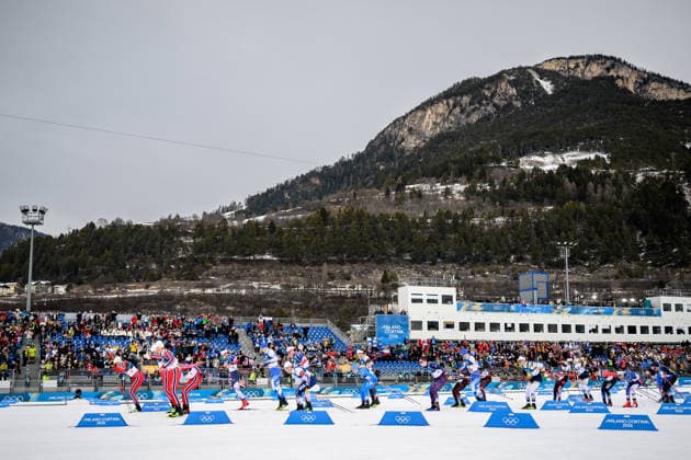 260221 The start of men s 50km classic technique cross-country skiing race during day 15 of the 2026 Winter Olympics on February 21, 2026 in Val di Fiemme. Photo: Maxim Thore BILDBYRAN kod MT MT1001 skidor cross-country skiing langrenn Olympic Games, Olympische Spiele, Olympia, OS olympics winter olympics os ol olympiska spel vinter-os olympiske leker milano cortina 2026 milan cortina 2026 milano cortina 2026 olympic games milano cortina 2026 winter olympic games milano cortina-os milano cortina-ol vinter-ol 15 bbeng *** 260221 The start of men s 50km classic technique cross country skiing race during day 15 of the 2026 Winter Olympics on February 21, 2026 in Val di Fiemme Photo Maxim Thore BILDBYRAN kod MT MT1001 skidor cross country skiing langrenn olympic games olympics winter olympics os ol olympiska spel vinter os olympiske leker milano cortina 2026 milan cortina 2026 milano cortina 2026 olympic games milano cortina 2026 winter olympic games milano cortina os milano cortina ol vinter ol 15 bbeng  Copyright: MAXIMxTHORE BB260221MT004