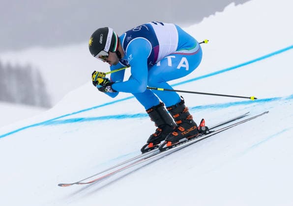 OLYMPICS - Winter Olympic Games, Olympische Spiele, Olympia, OS Milano Cortina 2026 LIVIGNO,ITALY,21.FEB.26 - OLYMPICS, FREE SKI, FREESTYLE SKIING - Winter Olympic Games Milano Cortina 2026, Skicross, men, qualification. Image shows Federico Tomasoni (ITA).  GEPAxpictures xWolfgangxGrebien