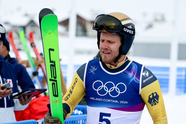 Livigno, Italien 21. Februar 2026: Ski Freestyle Ski Cross Männer - Olympia 2026 Im Bild: Tim Hronek (GER) unzufrieden. Snow Park *** Livigno, Italy February 21, 2026 Ski Freestyle Ski Cross Men Olympia 2026 In the picture Tim Hronek GER dissatisfied Snow Park Copyright: xFotostandx xHettichx