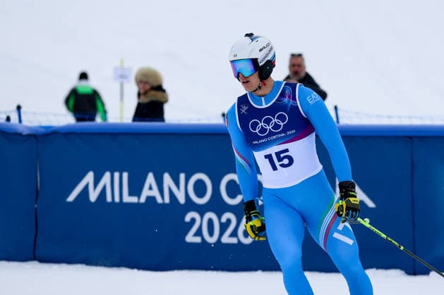 Livigno, Italien 21. Februar 2026: Ski Freestyle Ski Cross Männer - Olympia 2026 Im Bild: Simone Deromedis (ITA) Snow Park *** Livigno, Italy February 21, 2026 Ski Freestyle Ski Cross Men Olympia 2026 In the picture Simone Deromedis ITA Snow Park Copyright: xFotostandx xHettichx