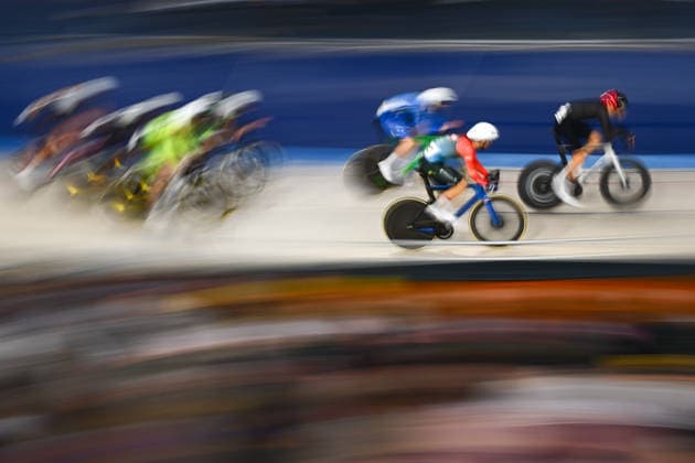 2026 British Cycling Lloyds National Track Championships Picture by Mathew Wells SWpix.com - 21 02 2026 - 2026 British Cycling Lloyds National Track Championships - National Cycling Centre, Manchester, England - Men™s Elimination Race Qualifying Heat 1 Copyright: x xSWpix.comx(t axPhotographyxHubxLtd)xMathewxWells SWpix.comx SWP-3203-0535