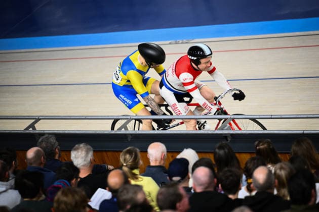 2026 British Cycling Lloyds National Track Championships Picture by Olly Hassell SWpix.com - 21 02 2026 - 2026 British Cycling Lloyds National Track Championships - National Cycling Centre, Manchester, England - Sprint - M Para B Qualifying - Tim Caldwell (Weaver Valley CC) Copyright: x xSWpix.comx(t axPhotographyxHubxLtd)xOllyxHassell SWpix.comx SWP-3203-0541