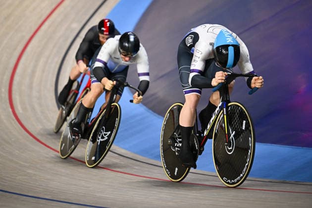 2026 British Cycling Lloyds National Track Championships Picture by Olly Hassell SWpix.com - 21 02 2026 - 2026 British Cycling Lloyds National Track Championships - National Cycling Centre, Manchester, England - Sprint - M Para B Qualifying - Alba Copyright: x xSWpix.comx(t axPhotographyxHubxLtd)xOllyxHassell SWpix.comx SWP-3203-0577