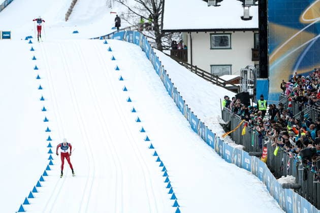 ITALY, TESERO - FEBRUARY 21, 2026: Johannes Hoesflot Klaebo of Norway competes in the men s nross-nountry skiing 50km mass start classic event during the 2026 Winter Olympic Games, Olympische Spiele, Olympia, OS at the Cross-Country and Biathlon Centre Fabio Canal. Mikhail Tereshchenko TASS  89034027