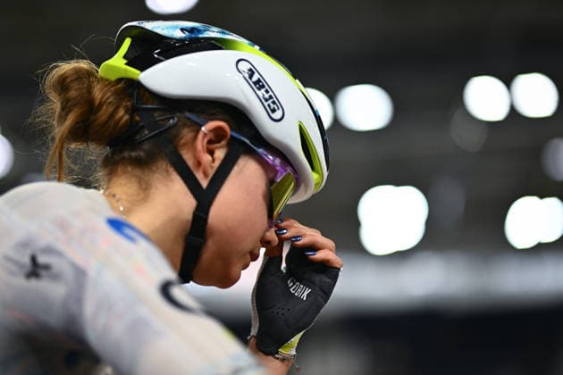2026 British Cycling Lloyds National Track Championships Picture by Mathew Wells SWpix.com - 21 02 2026 - 2026 British Cycling Lloyds National Track Championships - National Cycling Centre, Manchester, England - Women s Points Race Qualifying Heat 1 - Carys Lloyd (Movistar Team) Copyright: x xSWpix.comx(t axPhotographyxHubxLtd)xMathewxWells SWpix.comx SWP-3203-0587