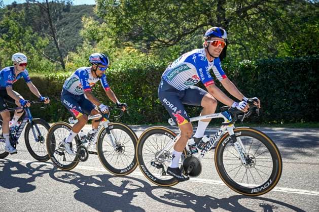 Volta Algarve 2026 Stage 4 LAGOS, PORTUGAL - FEBRUARY 21 : Martinez Daniel Felipe (COL) of Red Bull - BORA - Hansgrohe, Marit Arne (BEL) of Red Bull - BORA - Hansgrohe in action during stage 4 of the 52th edition of Volta Algarve an UCI ProSeries 2.Pro cycling road race stage for Men Elite of 175.1 km with start in Albufeira and finish in Lagos on February 21, 2026 in Lagos, Portugal, 21 02 2026 ( Motordriver Guy De Vuyst - Lagos Portugal  Copyright: xNicoxVereeckenx