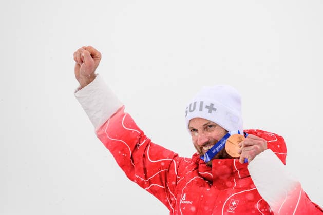 260221 Alex Fiva of Switzerland celebrates with his bronze medla after men s freestyle skiing ski cross final during day 15 of the 2026 Winter Olympics on February 21, 2026 in Livigno. Photo: Vegard Grott BILDBYRAN kod VG VG0890 bbeng Olympic Games, Olympische Spiele, Olympia, OS olympics winter olympics os ol olympiska spel vinter-os olympiske leker milano cortina 2026 milan cortina 2026 milano cortina 2026 olympic games milano cortina 2026 winter olympic games milano cortina-os milano cortina-ol vinter-ol ski cross freestyle skiing skicross schweiz jubel *** 260221 Alex Fiva of Switzerland celebrates with his bronze medla after men s freestyle skiing ski cross final during day 15 of the 2026 Winter Olympics on February 21, 2026 in Livigno Photo Vegard Grott BILDBYRAN kod VG VG0890 bbeng olympic games olympics winter olympics os ol olympiska spel vinter os olympiske leker milano cortina 2026 milan cortina 2026 milano cortina 2026 olympic games milano cortina 2026 winter olympic games milano cortina os milano cortina ol vinter ol ski cross freestyle skiing skicross schweiz jubel  Copyright: VEGARDxGRoTT BB260221VG059
