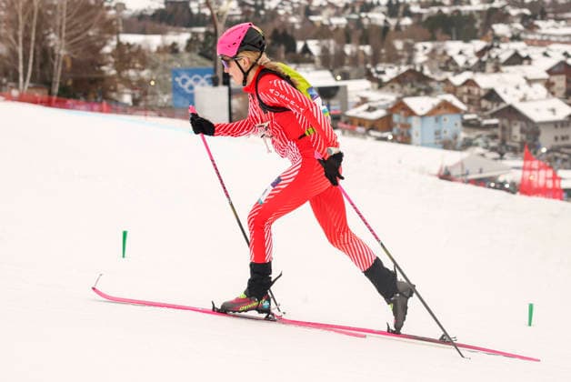 OLYMPICS - Winter Olympic Games, Olympische Spiele, Olympia, OS Milano Cortina 2026 BORMIO,ITALY,21.FEB.26 - OLYMPICS, SKI MOUNTAINEERING - Winter Olympic Games Milano Cortina 2026, Skicross, mixed relay, final. Image shows Johanna Hiemer (AUT).  GEPAxpictures xHaraldxSteiner