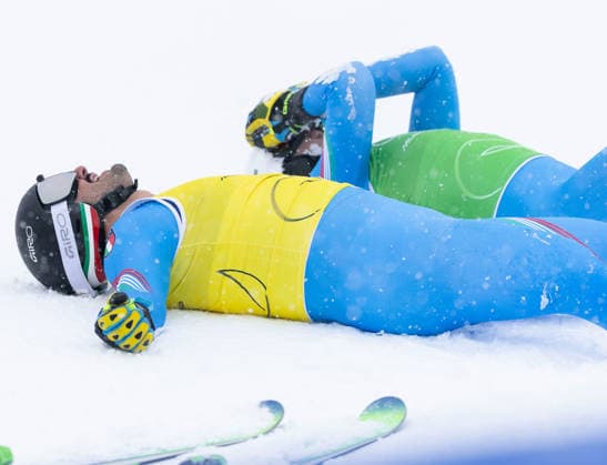 OLYMPICS - Winter Olympic Games, Olympische Spiele, Olympia, OS Milano Cortina 2026 LIVIGNO,ITALY,21.FEB.26 - OLYMPICS, FREE SKI, FREESTYLE SKIING - Winter Olympic Games Milano Cortina 2026, Skicross, men, final. Image shows Simone Deromedis (ITA) and Federico Tomasoni (ITA)  GEPAxpictures xWolfgangxGrebien