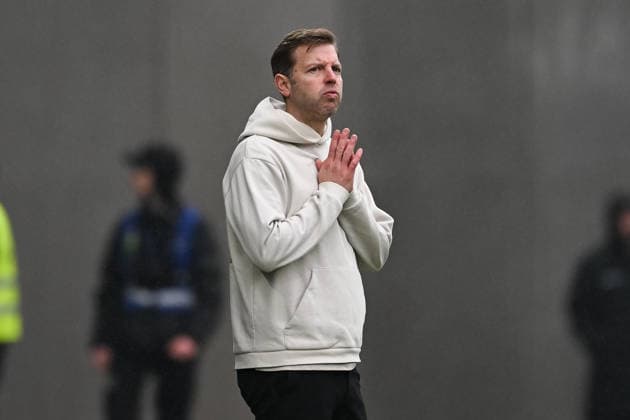 Florian Kohfeldt (SV Darmstadt 1898, Trainer) gestikuliert, GER, SV Darmstadt 98 vs Fortuna Düsseldorf, Fussball, 2. Bundesliga, 23. Spieltag, Spielzeit 2025 2026, 21.02.2026. DFL regulations prohibit any use of photographs as image sequences and or quasi-video GER, SV Darmstadt 98 vs Fortuna Düsseldorf, Fussball, 2. Bundesliga, 23. Spieltag, Spielzeit 2025 2026, 21.02.2026. Darmstadt