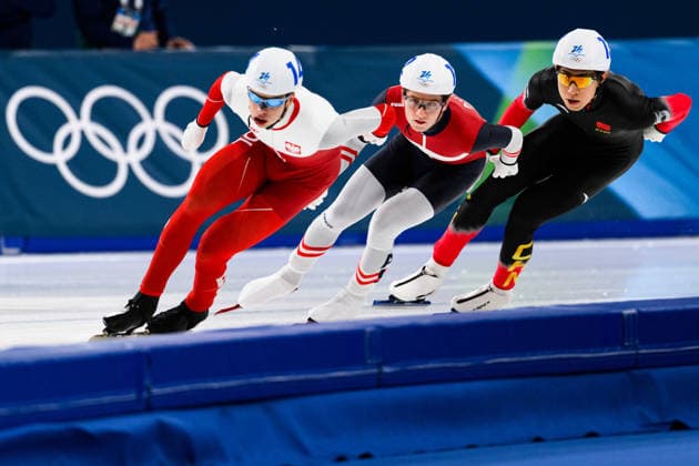 260221 Vladimir Semirunniy of Poland, Alexander Farthofer of Austria and Wenhao Li of China competes in the men s Speed skating, Eisschnelllauf mass start semifinal during day 15 of the 2026 Winter Olympics on February 21, 2026 in Milan. Photo: Emma Wallskog BILDBYRAN kod EW EW0646 skridskor speed skating Olympic Games, Olympische Spiele, Olympia, OS olympics winter olympics os ol olympiska spel vinter-os olympiske leker milano cortina 2026 milan cortina 2026 milano cortina 2026 olympic games milano cortina 2026 winter olympic games milano cortina-os milano cortina-ol vinter-ol 15 bbeng masstart mass start *** 260221 Vladimir Semirunniy of Poland, Alexander Farthofer of Austria and Wenhao Li of China competes in the men s speed skating mass start semifinal during day 15 of the 2026 Winter Olympics on February 21, 2026 in Milan Photo Emma Wallskog BILDBYRAN code EW EW0646 skates speed skating olympic games olympics winter olympics os ol olympic games winter os olympic games milano cortina 2026 milan cortina 2026 milano cortina 2026 olympic games milano cortina 2026 winter olympic games milano cortina os milano cortina ol winter ol 15 bbeng masstart mass start  Copyright: EMMAxWALLSKOG BB260221EW006