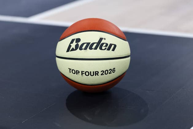 Der offizielle Baden Spielball des BMW TOP FOUR 2026, BBL Pokal, mit Logo, Themenfoto Basketball, Themenbild, Symbolfoto, Symbolbild, GER, FC Bayern Basketball vs. BMA365 Bamberg Baskets, Basketball, BBL Pokal, BMW TOP FOUR, Halbfinale, Saison 2025 2026, 21.02.2026, GER, FC Bayern Basketball vs. BMA365 Bamberg Baskets, Basketball, BBL Pokal, BMW TOP FOUR, Halbfinale, Saison 2025 2026, 21.02.2026 Muenchen Copyright: xEibner-Pressefoto JennixMaulx EP_JML