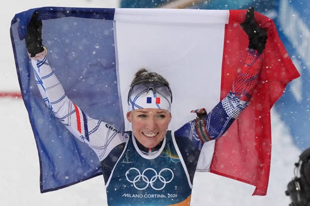 France™s MICHELON Oceane gold medal during Biathlon women™s 12, 5 km Mass Start at Antholz-Anterselva Biathlon Arena at the Milano Cortina 2026 Winter Olympics, in Anterselva (Italy) February 21 , 2026 (Spada LaPresse)  Copyright: xSpada LaPressex