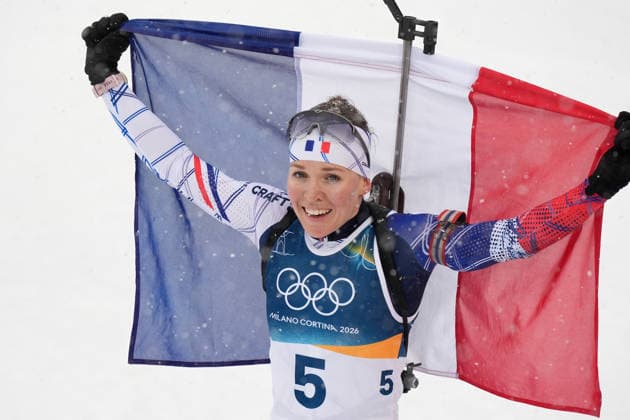 France™s MICHELON Oceane gold medal during Biathlon women™s 12, 5 km Mass Start at Antholz-Anterselva Biathlon Arena at the Milano Cortina 2026 Winter Olympics, in Anterselva (Italy) February 21 , 2026 (Spada LaPresse)  Copyright: xSpada LaPressex