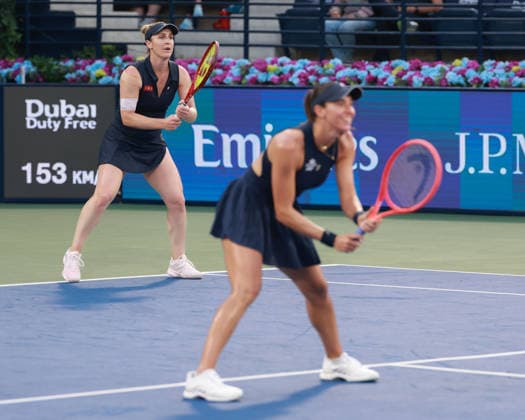 Gabriela Dabrowski, Luisa Stefani, Damen Doppel, Women s Doubles, Endspiel, Final, Dubai Duty Free Tennis Championships, Dubai, U.A.E. Copyright: xJuergenxHasenkopfx