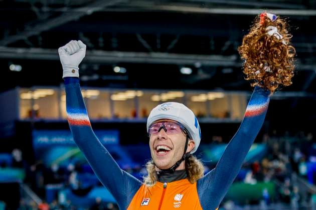 winner Jorrit Bergsma of the Netherlands celebrates after Men s Mass Start Final, Milano Cortina 2026 Winter Olympics: Day 15, Speed skating, Eisschnelllauf - Milano Cortina 2026 Winter Olympics: Day 15, Milano Speed Skating Stadium, February 21, 2026, Milan, Italy.