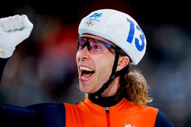 winner Jorrit Bergsma of the Netherlands celebrates after Men s Mass Start Final, Milano Cortina 2026 Winter Olympics: Day 15, Speed skating, Eisschnelllauf - Milano Cortina 2026 Winter Olympics: Day 15, Milano Speed Skating Stadium, February 21, 2026, Milan, Italy.