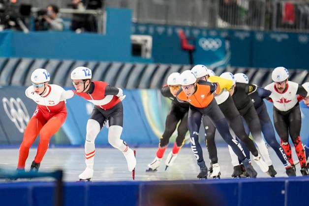 OLYMPICS - Winter Olympic Games, Olympische Spiele, Olympia, OS Milano Cortina 2026 MILAN,ITALY,21.FEB.26 - OLYMPICS, Speed skating, Eisschnelllauf - Winter Olympic Games Milano Cortina 2026, mass start, semifinal, men. Image shows Alexander Farthofer (AUT).  GEPAxpictures xRanjithxKumar