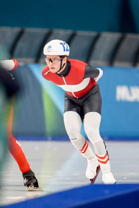 OLYMPICS - Winter Olympic Games, Olympische Spiele, Olympia, OS Milano Cortina 2026 MILAN,ITALY,21.FEB.26 - OLYMPICS, Speed skating, Eisschnelllauf - Winter Olympic Games Milano Cortina 2026, mass start, semifinal, men. Image shows Alexander Farthofer (AUT).  GEPAxpictures xRanjithxKumar