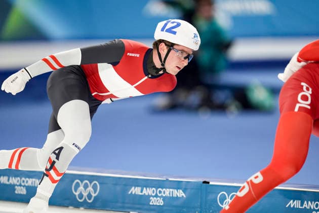 OLYMPICS - Winter Olympic Games, Olympische Spiele, Olympia, OS Milano Cortina 2026 MILAN,ITALY,21.FEB.26 - OLYMPICS, Speed skating, Eisschnelllauf - Winter Olympic Games Milano Cortina 2026, mass start, semifinal, men. Image shows Alexander Farthofer (AUT).  GEPAxpictures xRanjithxKumar