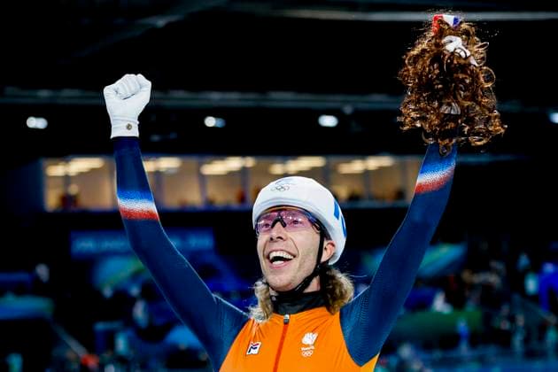 winner Jorrit Bergsma of the Netherlands celebrates after Men s Mass Start Final, Milano Cortina 2026 Winter Olympics: Day 15, Speed skating, Eisschnelllauf - Milano Cortina 2026 Winter Olympics: Day 15, Milano Speed Skating Stadium, February 21, 2026, Milan, Italy.