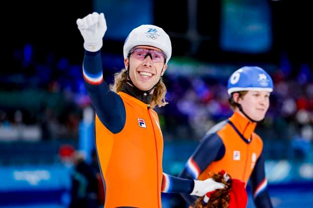 winner Jorrit Bergsma of the Netherlands celebrates after Men s Mass Start Final, Milano Cortina 2026 Winter Olympics: Day 15, Speed skating, Eisschnelllauf - Milano Cortina 2026 Winter Olympics: Day 15, Milano Speed Skating Stadium, February 21, 2026, Milan, Italy.