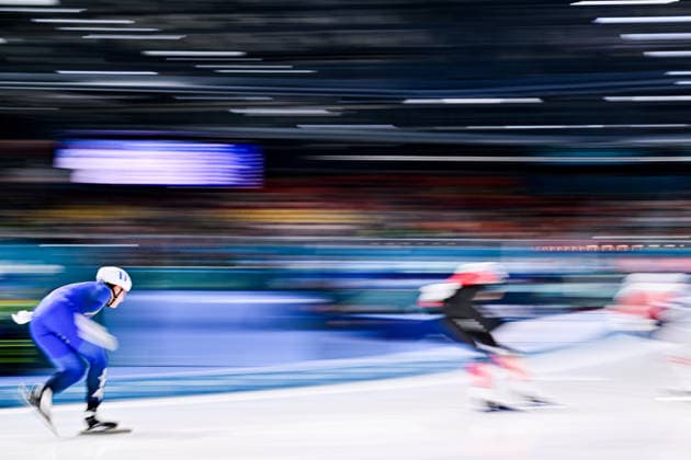 Speed skating, Eisschnelllauf Men s Mass Start, Speed Skating, at the Olympic Winter games, Winterspiele,Spiele, Summer games Milano Cortina 2026, at Milano Speed Skating Stadium, on February 21, 2026 in Milan, Italy. Noxthirdxpartyxsales  aflo_320749173