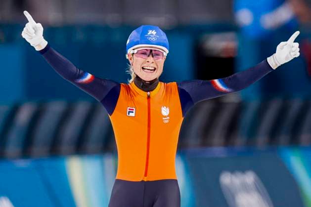 winner Marijke Groenewoud of the Netherlands celebrates after Women s Mass Start Final, Milano Cortina 2026 Winter Olympics: Day 15, Speed skating, Eisschnelllauf - Milano Cortina 2026 Winter Olympics: Day 15, Milano Speed Skating Stadium, February 21, 2026, Milan, Italy.