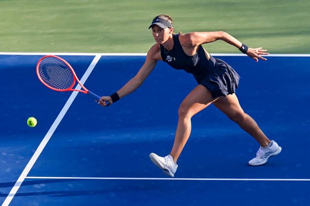 2026 Dubai Duty Free Tennis Championships DUBAI, UAE - FEBRUARY 21: German tennis player Laura Siegemund and Russian tennis player Vera Zvonareva compete against Canadian tennis player Gabriela Dabrowski and Brazilian tennis player Luisa Stefani in the women’s doubles final of the Dubai Duty Free Tennis Championships at the Dubai Duty Free Tennis Stadium in Dubai, United Arab Emirates, on February 21, 2026. Waleed Zein Anadolu Dubai United Arab Emirates. Editorial use only. Please get in touch for any other usage.  Copyright: x2026xAnadoluxWaleedxZeinx