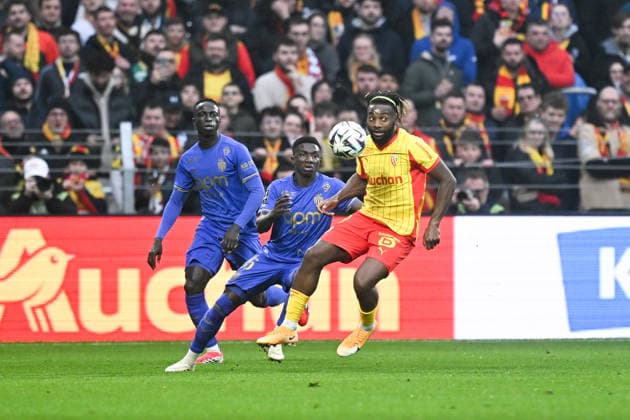 RC Lens v AS Monaco - Ligue 1 McDonald s 2025 2026 27 Krepin DIATTA (asm) - 15 Lamine CAMARA (asm) - 09 Allan SAINT MAXIMIN (rcl) during the Ligue 1 McDonald s match between Lens and Monaco at Stade Bollaert-Delelis on February 21, 2026 in Lens, France. Lens France  Copyright: xFEPx 776348298