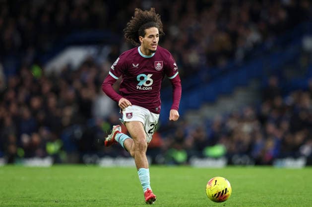 21st February 2026; Stamford Bridge, Chelsea, London, England: Premier League Football, Chelsea versus Burnley: Hannibal Mejbri of Burnley  IanxStephen Content restricted for UK based newspaper
